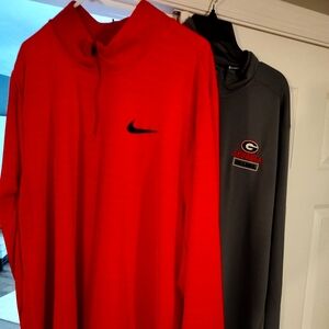 Nike Red 1/4 Zip Pullover & Georgia